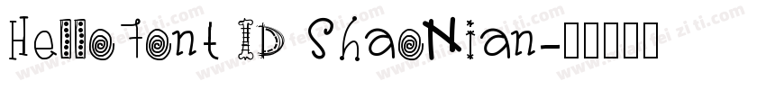 HelloFont ID ShaoNian字体转换